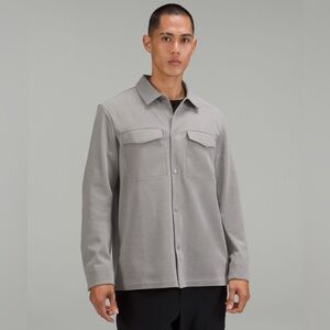 Lululemon Men’s Gray Snap Button Down Long Sleeve Collared Fleece Overshirt